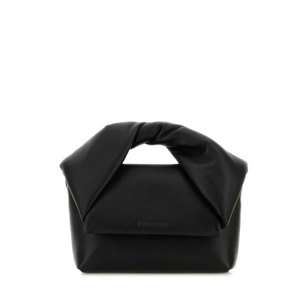 JW ANDERSON Leather Twist Handle Bag Women BLACK Handbags
